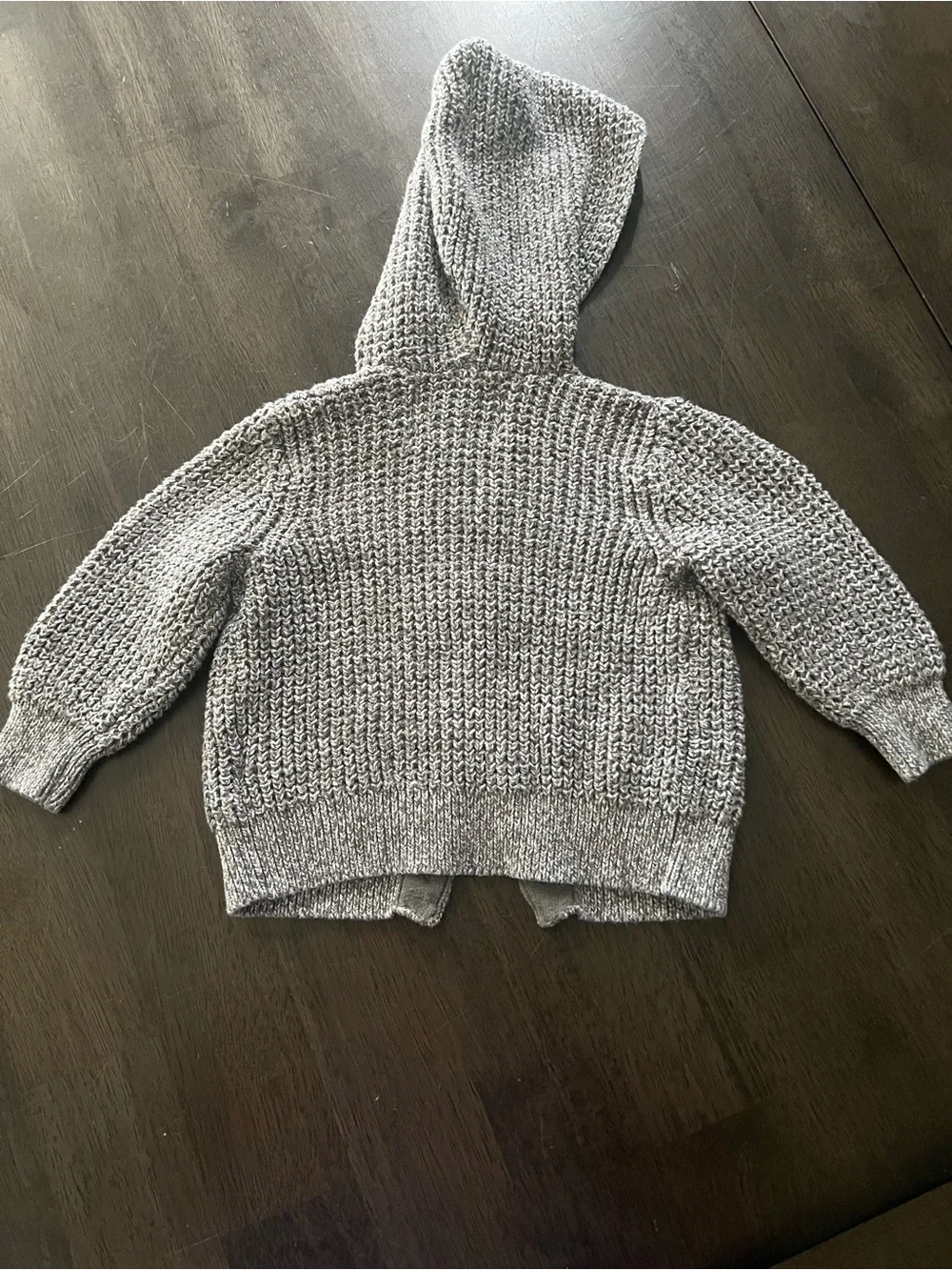 Old Navy Hooded Knit Button-Up Sweater in Gray